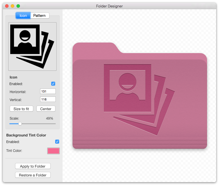 アイコンや画像を当てはめてオリジナルフォルダアイコンを作成 Folder Designer Macの手書き説明書