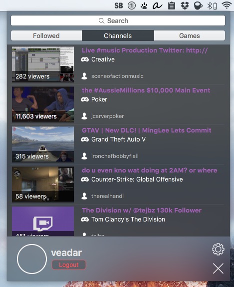 ゲーム専用配信サイト Twitchをながら見するための専用クライアント Stream Bar Macの手書き説明書